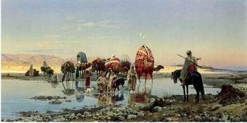 unknow artist Arab or Arabic people and life. Orientalism oil paintings 144